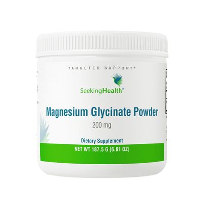 Seeking Health Magnesium Glycinate Powder, 200 mg per Serving, Bioavailable Bisglycinate Chelate, Support Sleep and Relaxation, Natural Energy, Vegetarian (75 Servings)