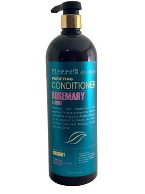 Pierre&#39;S Apothecary Purifying Conditioner with Rosemary Mint, 33.8 fl oz Pump Bottle, Enriched with Coconut, Dye Free