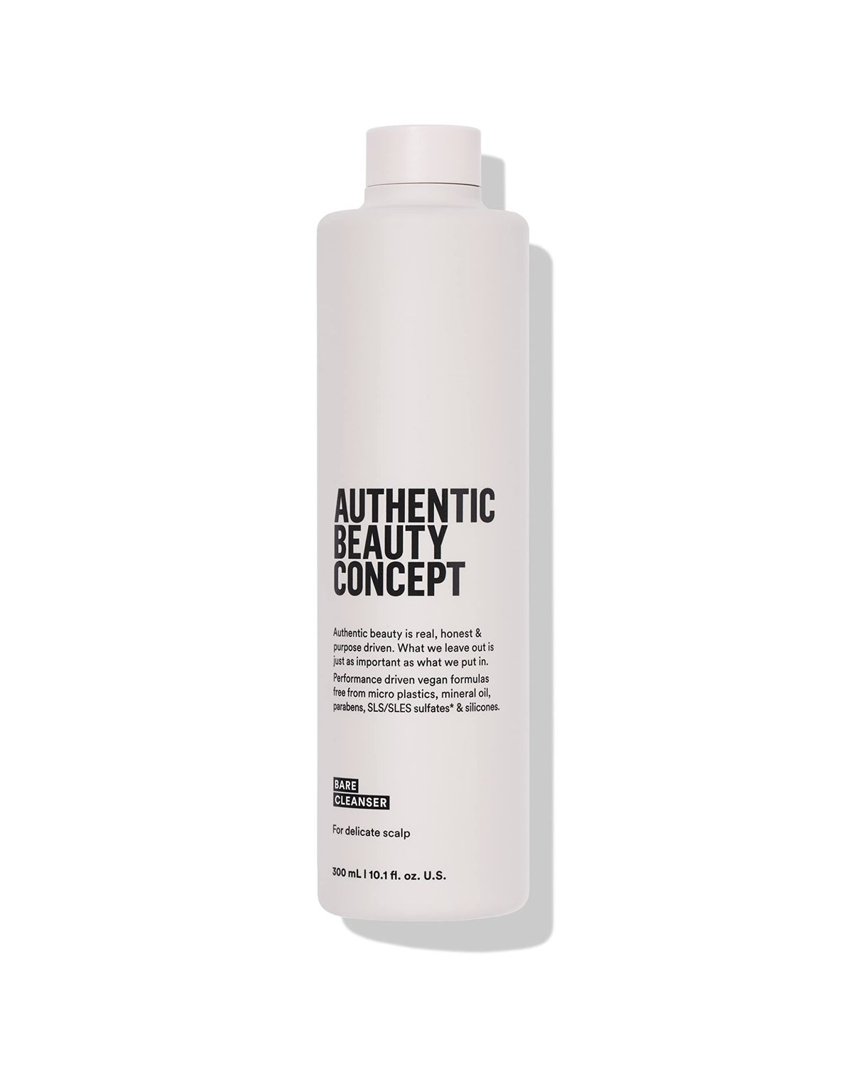 Authentic Beauty Concept Bare Cleanser Fragrance-Free Shampoo Unscented Scalp Cleanser for Build Up For Sensitive Scalp All Hair Types Vegan Cruelty-free Sulfate-free 10.1 fl. oz.