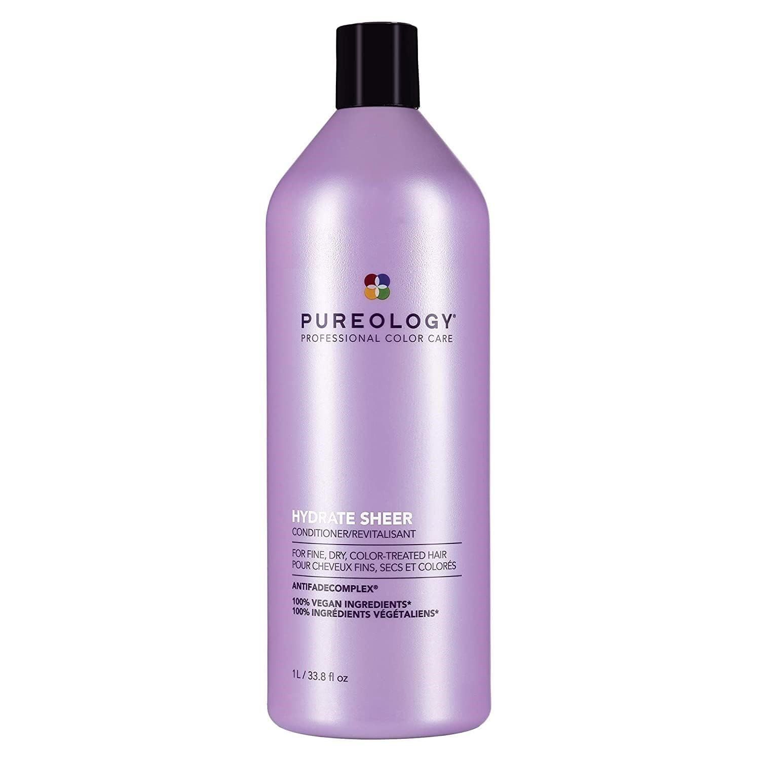 Pureology Hydrate Sheer Nourishing Conditioner For Fine, Dry Color Treated Hair Sulfate-Free Vegan