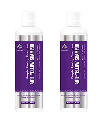 Elabore 2 Pack Purple Toning Shampoo - Anti Yellow Shampoo 10.14fl.oz300ml