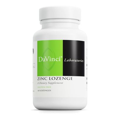 DaVinci Labs Zinc Lozenge - Dietary Supplement to Support Fertility, Immunity, Joint Health and Skin - with 23 mg Zinc per Serving - Gluten-Free - Lemon Flavor - 60 Lozenges