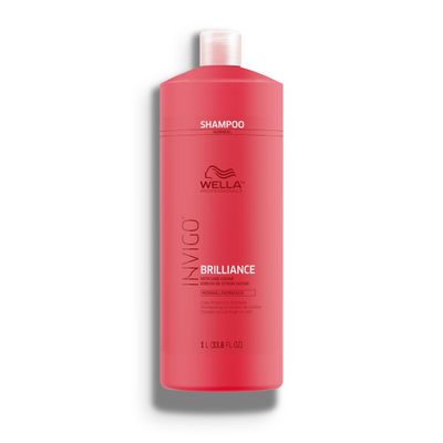 Wella Professionals Invigo Brilliance Shampoo For FineNormal Colored Hair Professional Color Protecting Color Vibrancy Shampoo 33.8 Fl Oz