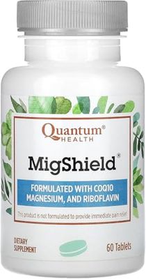 Quantum Health MigShield Magnesium Supplements with Riboflavin CoQ10, The Power of Magnesium in Easy-to-Take Tablets For Effective Results, 60 Tablets, 30-Day Supply