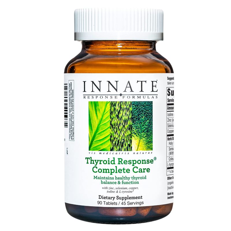 INNATE Response Formulas Thyroid Response Complete Care - Made With Ashwagandha - Maintains Optimal Thyroid Balance and Function - Vegetarian, Gluten-Free, Non-GMO - 90 tablets (45 Servings)