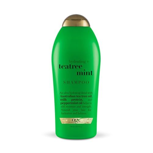 OGX Nourishing Invigorating Shampoo with Peppermint Oil Milk Proteins, Hydrating for Scalp, Paraben-Free, Sulfate-Free, 25.4 fl oz