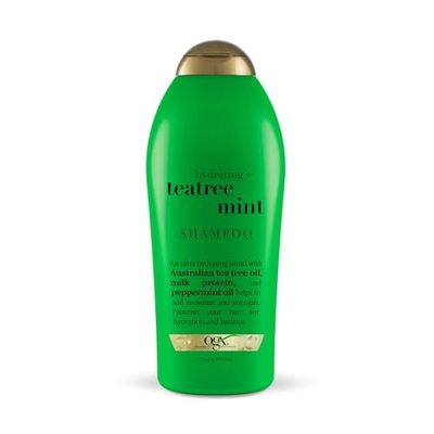 OGX Nourishing Invigorating Shampoo with Peppermint Oil Milk Proteins, Hydrating for Scalp, Paraben-Free, Sulfate-Free, 25.4 fl oz