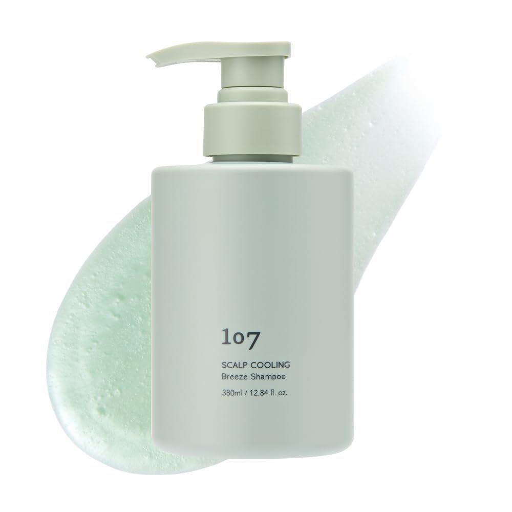 107 SCALP COOLING Breeze Shampoo - Soothing Refreshing scalp cooling shampoo with 3-Year Aged Fermented Mugwort Vinegar - Scalp Care, Sebum Control (12.84 oz)