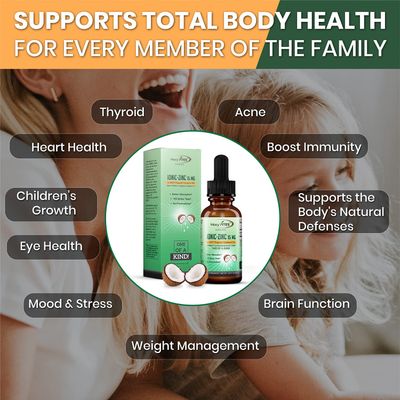 Organic Zinc Supplements for Kids, Adults - Zinc Sulfate - Liquid Zinc Supplement - Pure Ionic Zinc Drops in Coconut Oil for Immune Support, Skin - NO Preservatives Great Taste - 100 Vegan Servings