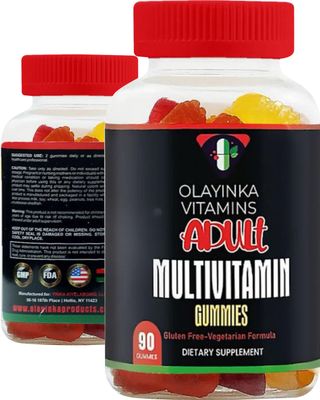 Olayinka Vitamin Multivitamin for Women Men - High Potency, Vegetarian Immune Support Supplement with Vitamin D, Vitamin C, Iodine Zinc - Multivitamin Gummies for Adults, 90 Count