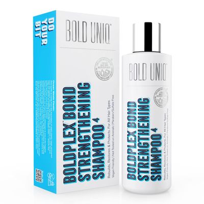 BOLD UNIQ BoldPlex 4 Bond Strengthening Protein Shampoo for Dry Damaged hair - Hydrating Formula for Curly, Dry, Colored, Frizzy, Broken or Bleached Hair Types. Cruelty-free Vegan