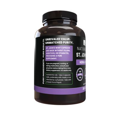 PURE ORIGINAL INGREDIENTS St. John's Wort (365 Capsules) No Magnesium Or Rice Fillers, Always Pure, Lab Verified