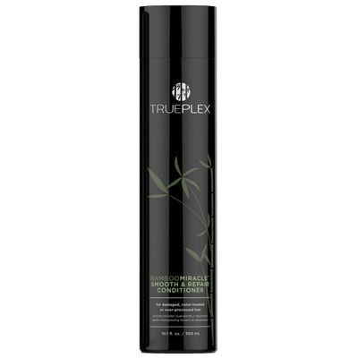Trueplex KERATHERAPY Bamboo Miracle Smooth Repair Conditioner, 10.1 oz., 300 ml - Vegan Formula Damaged, Frizzy, Dry Hair - Hydrating Smoothing with Grape Seed, Baobab, Bamboo Extract