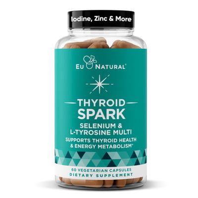 Spark Energy Support - Thrive, Naturally Fight Fatigue, Balance Hormones, Promote Focused Energy - Zinc, Selenium, Iodine - 60 Vegetarian Soft Capsules