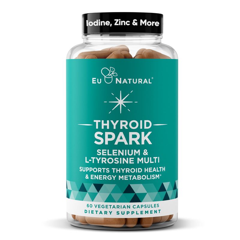 Spark Energy Support - Thrive, Naturally Fight Fatigue, Balance Hormones, Promote Focused Energy - Zinc, Selenium, Iodine - 60 Vegetarian Soft Capsules