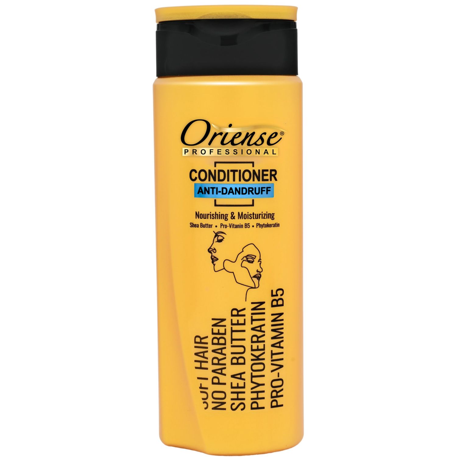 Oriense Professional Anti-Dandruff Conditioner - Argan Sweet Almond Extracts with Shea Butter Glycerin Panthenol for Luxury Care - Silicone, Paraben and Dye-Free 12.2 fl.oz