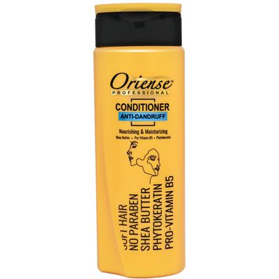 Oriense Professional Anti-Dandruff Conditioner - Argan Sweet Almond Extracts with Shea Butter Glycerin Panthenol for Luxury Care - Silicone, Paraben and Dye-Free 12.2 fl.oz