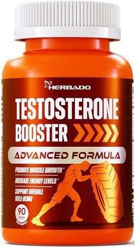 Testosterone Booster Supplement for Men - Male Enhancing Pills - Muscle Builder, Workout, Energy, Libido, Strength - Vitamin B6 B12, Zinc, Tongkat Ali, Fenugreek More - Total Test Boost, 90 Capsules