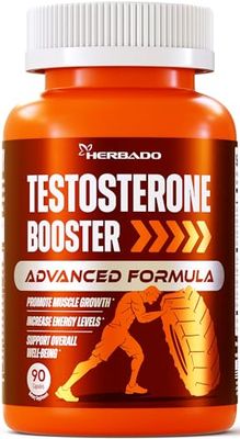 Testosterone Booster Supplement for Men - Male Enhancing Pills - Muscle Builder, Workout, Energy, Libido, Strength - Vitamin B6 B12, Zinc, Tongkat Ali, Fenugreek More - Total Test Boost, 90 Capsules