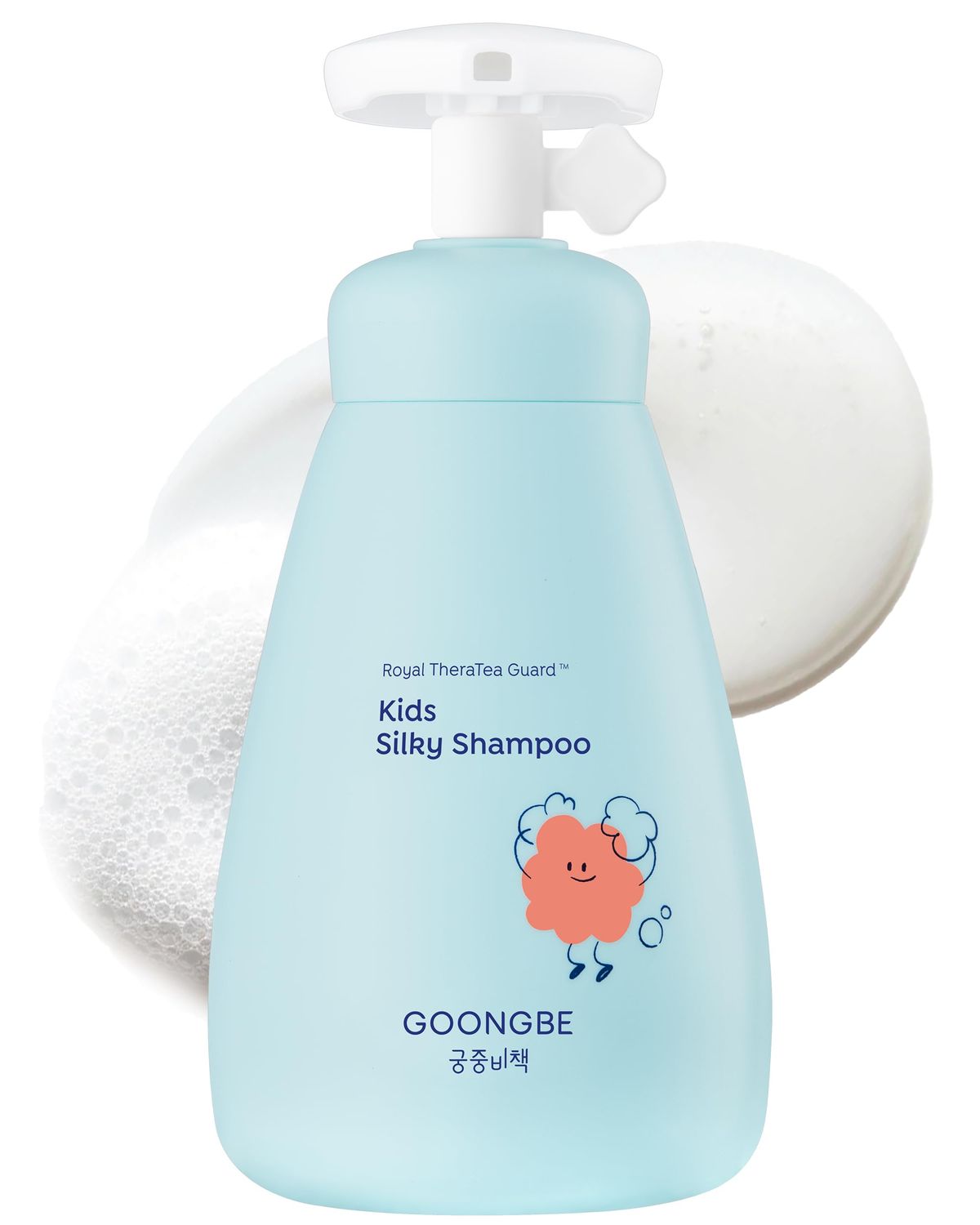 GOONGBE Kids&#39; Silky Shampoo - Korean Kids Hair Softening Shampoo - Shiny and Glossy Hair for Weak, Frizzy and Tangle Prone Hair - Low pH Silicone-Free Formula - Allergen Free Scent, 10.1 fl.oz.