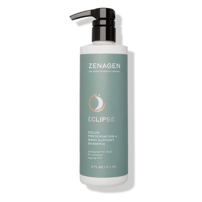 ZENAGEN Eclipse Color Preservation Gray Support Shampoo Enhances Hair Color Vibrancy, Reduces Gray Appearance, Nourishes Strengthens Aging Hair, Plant-Based, Color-Safe, All Hair Types, 16 oz