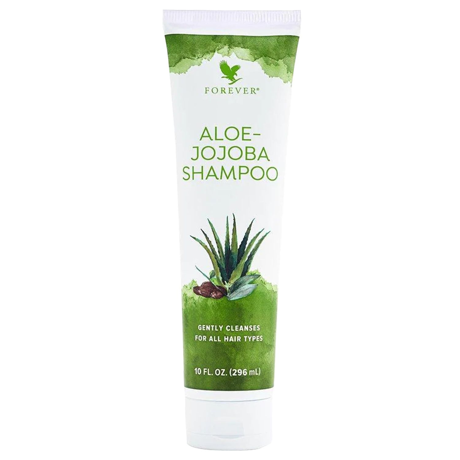 Forever Living - Aloe-Jojoba Shampoo - For All Hair Types with Aloe Vera, Vitamin A and Jojoba Oil - Tropical Fruit Fragrance - 10 fl oz