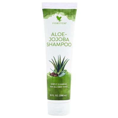 Forever Living - Aloe-Jojoba Shampoo - For All Hair Types with Aloe Vera, Vitamin A and Jojoba Oil - Tropical Fruit Fragrance - 10 fl oz