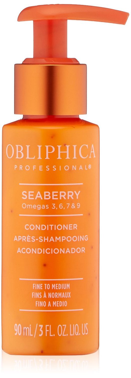 Obliphica Seaberry Conditioner for Fine Medium Hair - Frizz Free, Nourished, and Damaged Repaired Hair - Hair Mask Treatment for Dry Hair and Growth - 3 Ounce