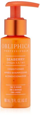 Obliphica Seaberry Conditioner for Fine Medium Hair - Frizz Free, Nourished, and Damaged Repaired Hair - Hair Mask Treatment for Dry Hair and Growth - 3 Ounce