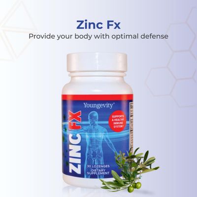 Youngevity Zinc Fx - Zinc Trace Minerals Elderberry Astragalus - Immune Support Chewable - Highly Absorbable - Delicious - 30 Count (Pack of 1)
