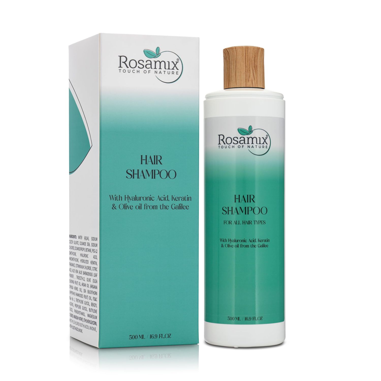 Rosamix Hydrating Shampoo for Dry and Damaged Hair - Strengthens, Adds Volume, Sulfate-Free, Gentle for Color-Treated Hair