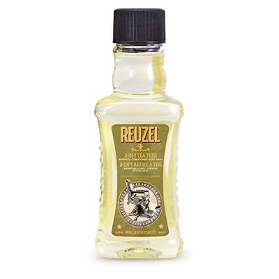 Reuzel 3-In-1 Tea Tree Shampoo, Cleanses Hair and Body, 3.38 oz