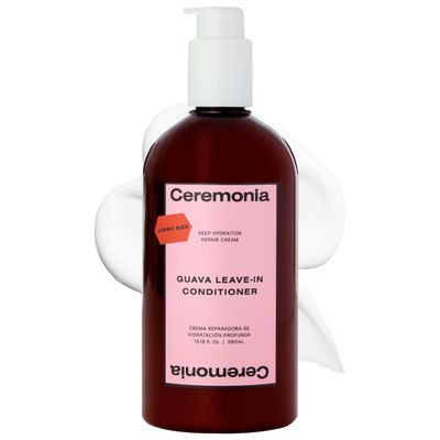 Ceremonia Guava Leave-In Conditioner Deep Hydration Repair Cream with Tamarind and Avocado, Jumbo Size 13.18 Fl Oz 390 Ml
