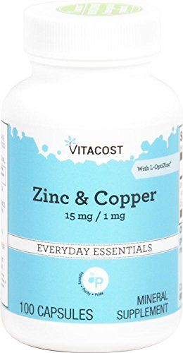 Vitacost Zinc Copper 15 mg 1 mg - 100 Capsules
