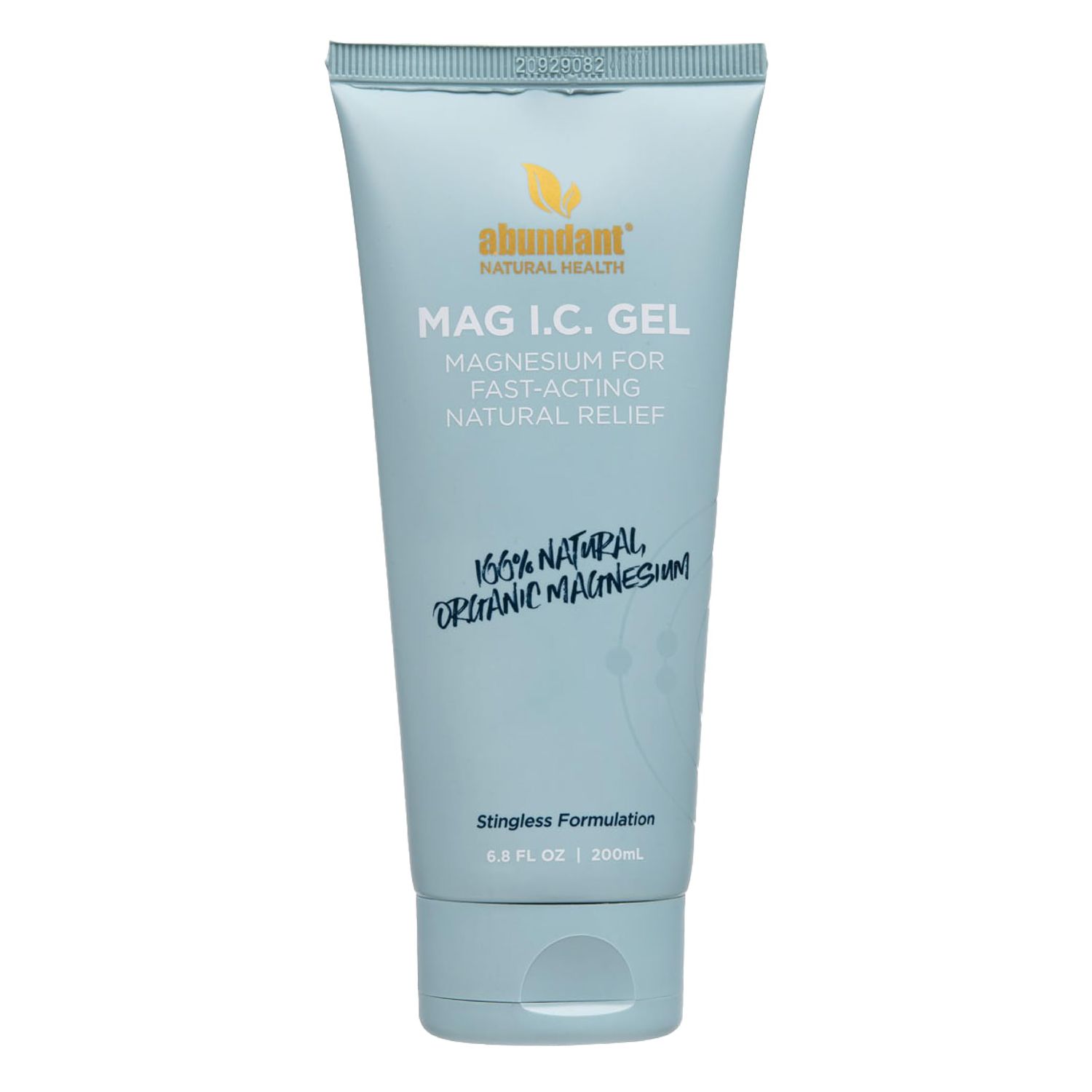 Abundant Natural Health MAG I.C. Magnesium Gel with Cucumber Stem Cells - Fast Muscle Relief, Soothing, Stingless, Safe for Sensitive Skin, Fragrance-Free, 200mL