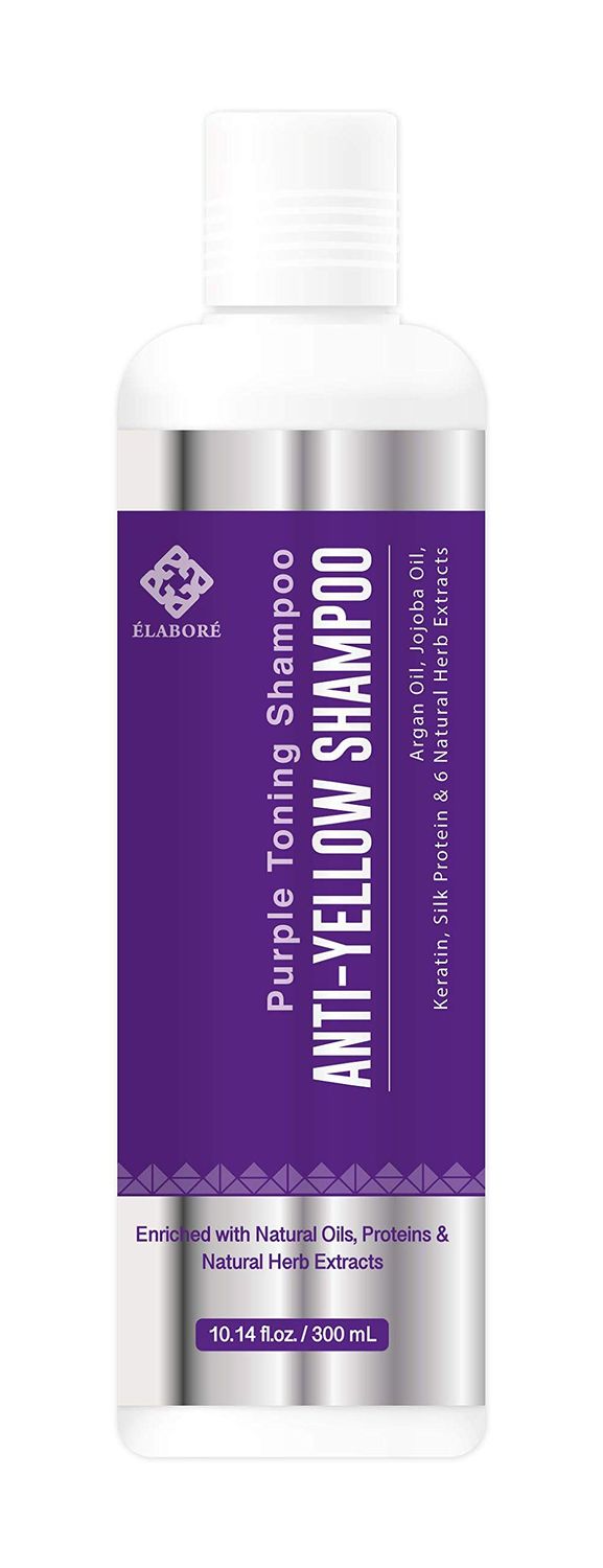 Elabore Purple Toning Shampoo - Anti Yellow Shampoo 10.14fl.oz300ml