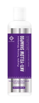 Elabore Purple Toning Shampoo - Anti Yellow Shampoo 10.14fl.oz300ml