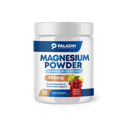 Paladin Nutraceuticals Magnesium Powder - Anti-Stress Drink Mix for Calm Regularity - Magnesium Citrate Supplement - Relaxation, Muscle Heart Support - Cranberry Lemonade Flavor - 30 Servings