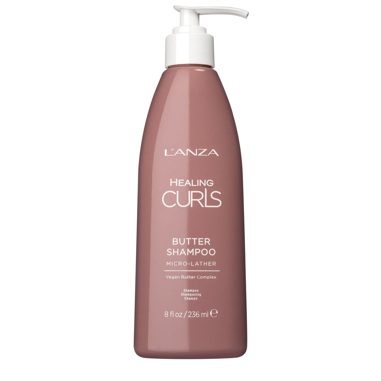 L&#39;ANZA Healing Curls Butter Shampoo - Curly Hair Shampoo for a Creamy, Color-Safe Cleanse and Refreshed Curls - Paraben and Sulphate Free Shampoo (8 Fl Oz)