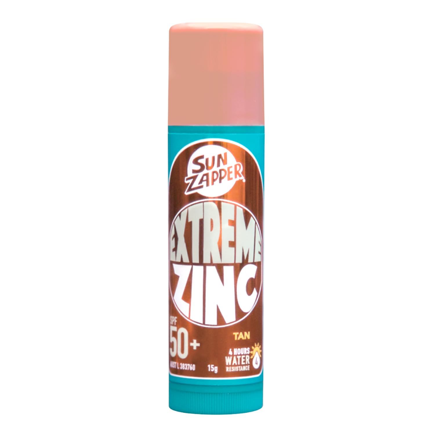 Sun Zapper (Tan) Extreme Zinc Mineral Sunscreen Stick - Tan Skin Tone SPF50 UVAUVB Protection - Made in Australia