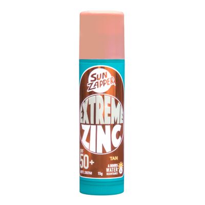 Sun Zapper (Tan) Extreme Zinc Mineral Sunscreen Stick - Tan Skin Tone SPF50 UVAUVB Protection - Made in Australia