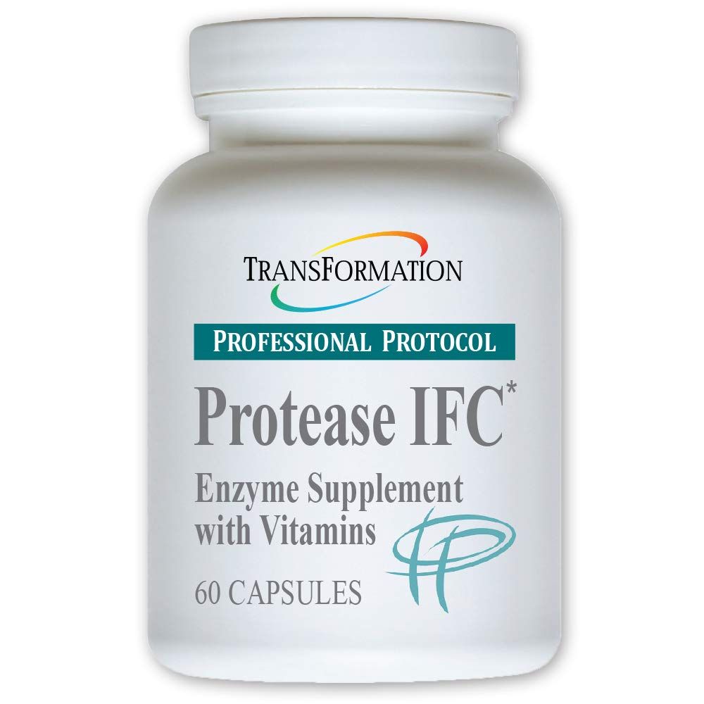 TRANSFORMATION THE GENESIS OF GOOD HEALTH Enzyme Protease IFC Enzyme Supplement, Natural Support for Muscle Fatigue, with High Rich Vitamin A, E, C, Zinc, Selenium, Non-GMO, 60 Capsules
