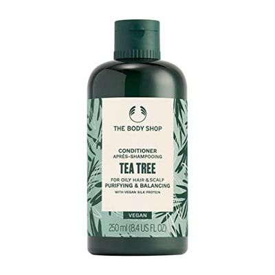 The Body Shop Tea Tree Purifying Balancing Conditioner, For Oily Hair Scalp, Vegan, 8.4 FL OZ