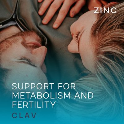CLAV Zinc Bisglycinate 25mg - 180 Tablets (6 Months Supply) - Natural Chelated Zinc Supplement - Vegan Zinc Glycinate for Immune Skin Support