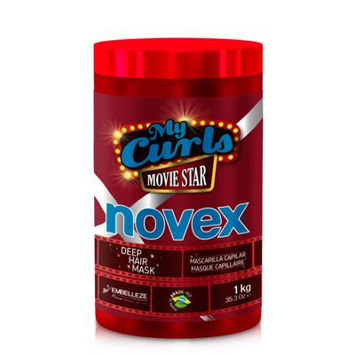 NOVEX Value Size Deep Conditioning Hair Masks infused with Natural Ingredients (1kg35oz) (My Curls Movie Star Deep Hair Mask 35oz)