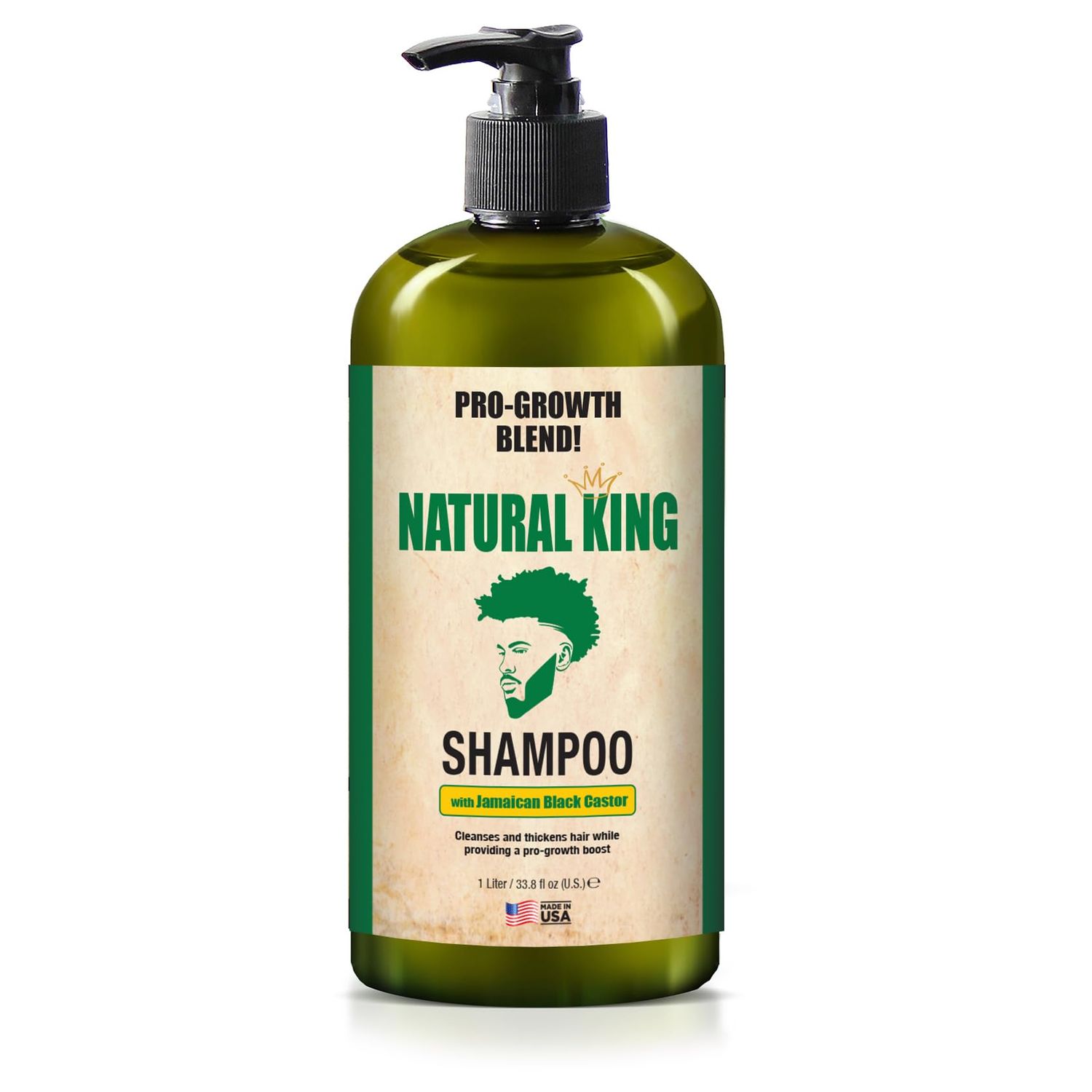 SFC Natural King Jamaican Black Castor Oil Shampoo for Men 33.8 oz. - Men&#39;s Cleansing Shampoo that Thickens Hair, Strengthens Hair and Boosts Growth