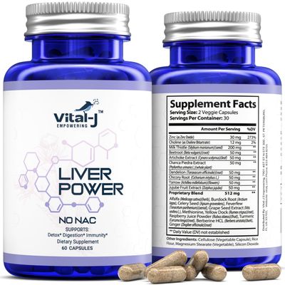 21-IN-1 Liver Support Supplement, Liver Cleanse Detox Repair - WMilk Thistle, Zinc, Beetroot Artichoke, Choline Dandelion Root for Digestion Immunity - 120 Capsules pack of 2
