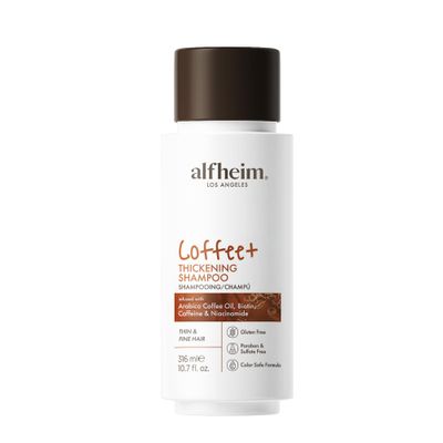 ALFHEIM Coffee Thickening Shampoo Caffeine Biotin for Hair Growth Strength Volumizing Moisturizing for Fine, Thinning Hair Sulfate-Free, Color-Safe Formula 10.7 fl oz