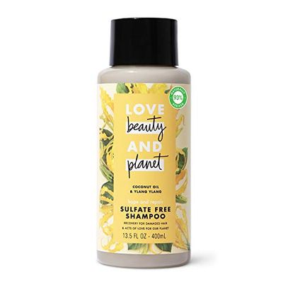 Love Beauty And Planet Hope and Hair Repair Sulfate-Free Shampoo for Split Ends and Damaged Hair Coconut Oil and Ylang Ylang Vegan Hair Repair Treatment 13.5 oz