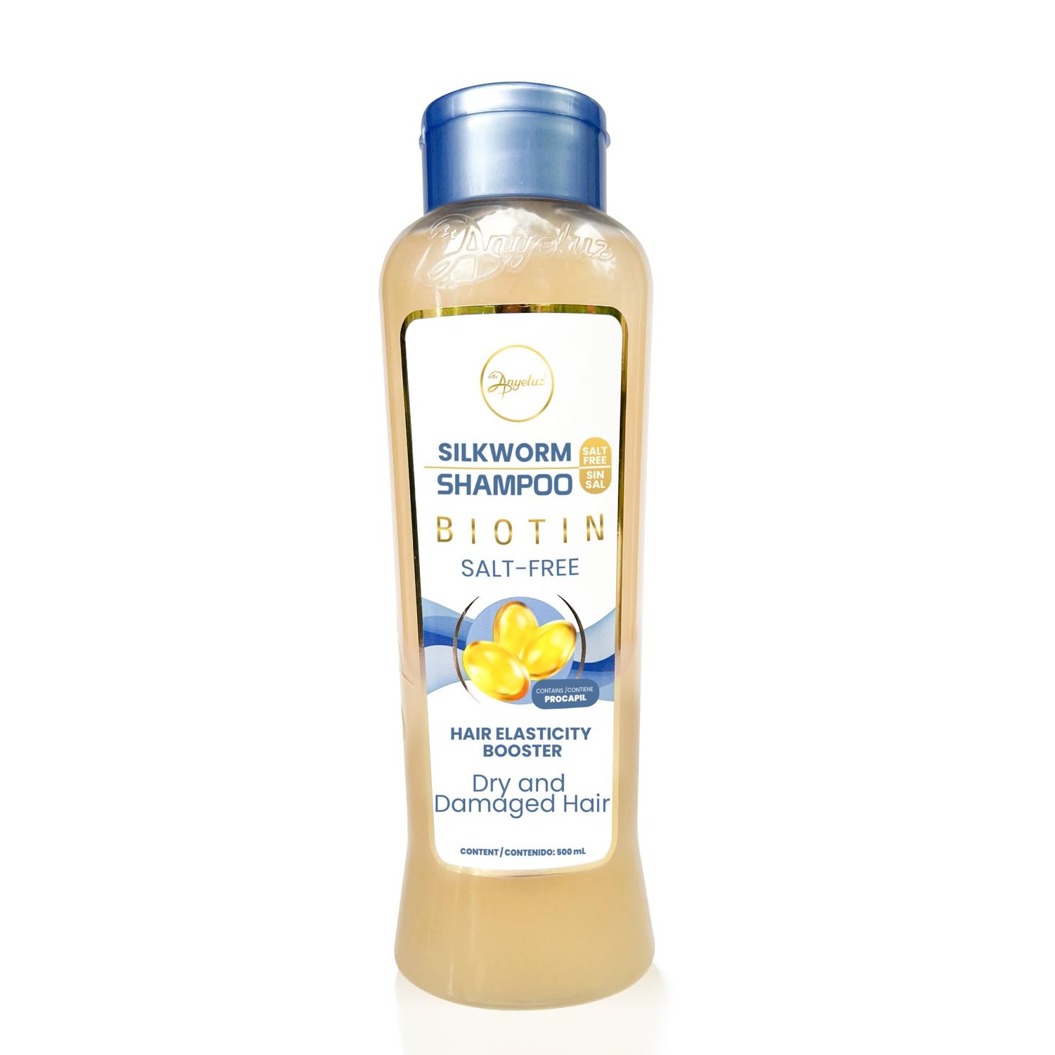 ANYELUZ Silkworm Shampoo, Enhances Hair Elasticity, Softness, Strength, and Natural Shine, Protects Hair from Dehydration, For Dry Hair